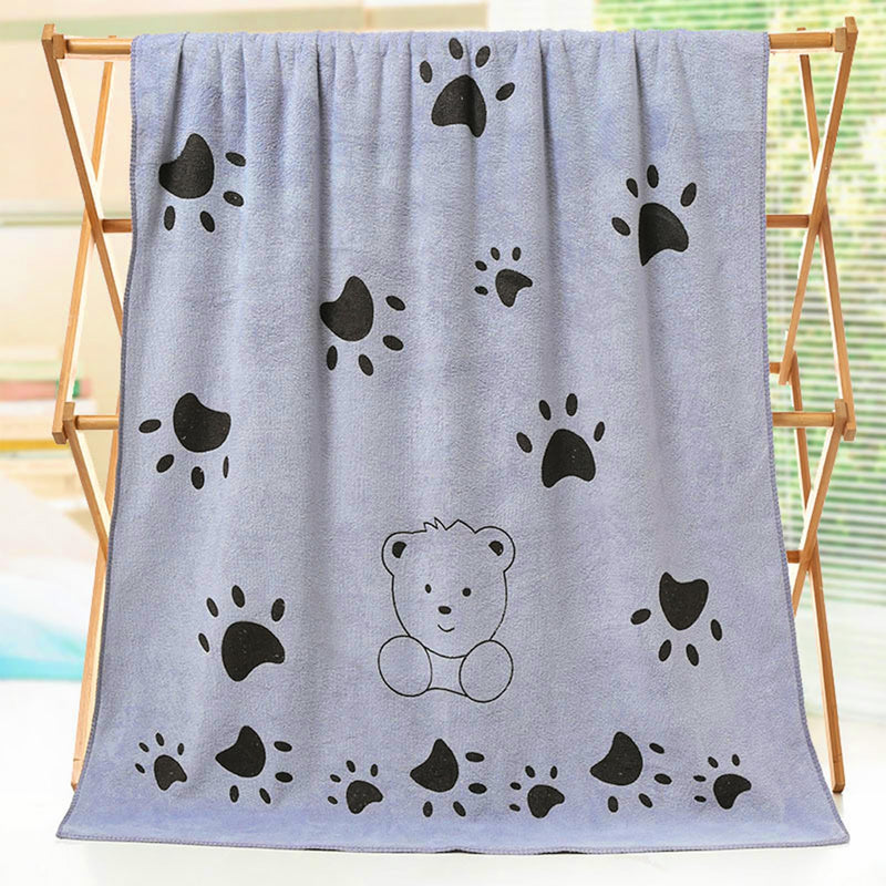 GZDAOXIA 1 piece 70 x 140 cm dog towel, extra absorbent dog towel, quick-drying warm pet towel, dog microfibre towel, large soft dog towel, for dogs, cats (grey) - BeesActive Australia