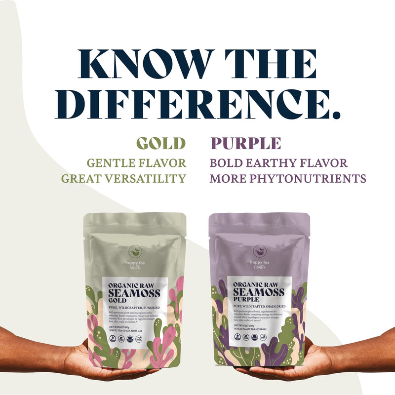 Organic Sea Moss Raw Purple - Makes 75oz of Seamoss Gel Rich in Phytonutrients & Minerals, Certified Non-GMO, Wildcrafted, Superfood - 3.5 oz Bag 3.5 Ounce (Pack of 1)