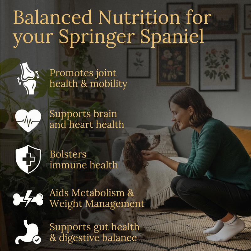 Springer Spaniel Multivitamins, 90 Count, Made in the USA with Real Bacon.