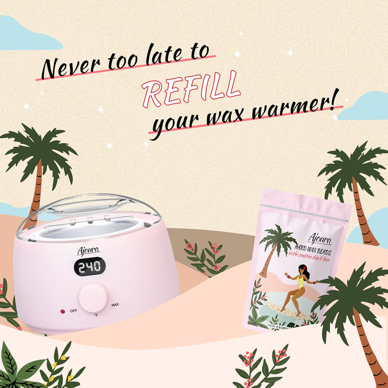 1lb Refill Wax Beans for Hair Removal Kit, Brazilian Coarse Waxing for Bikini, Face, Eyebrow, Back, Chest, Legs, Armpit, At Home Waxing Beads for Women Men Off-white - BeesActive Australia