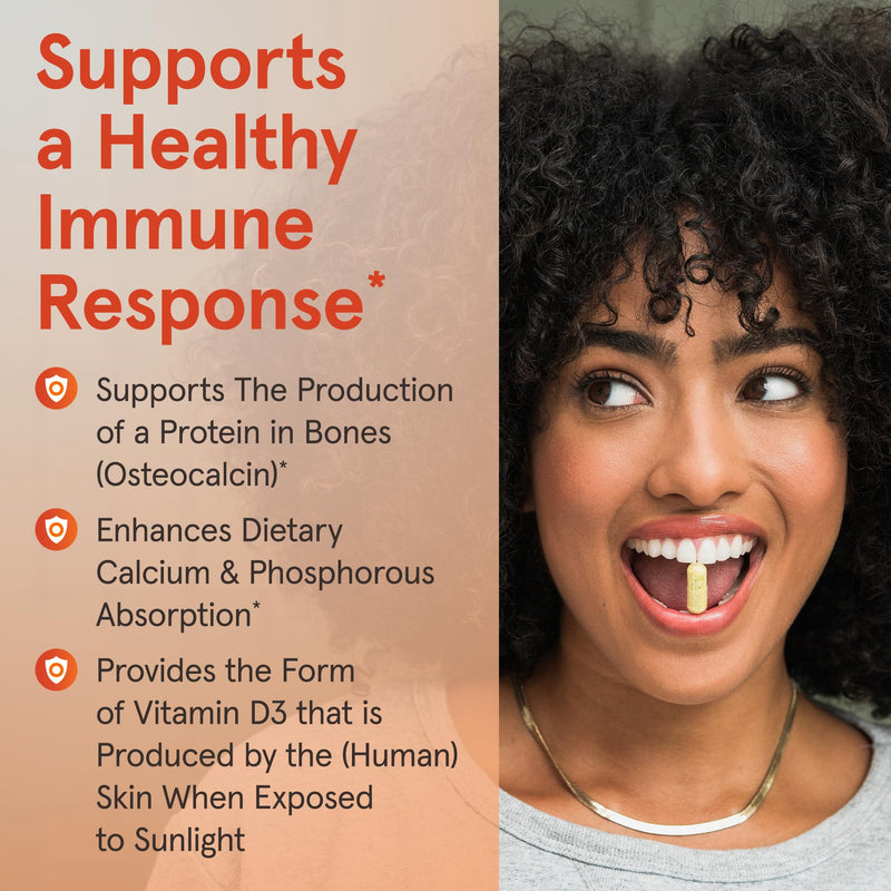 Jarrow Vitamin D3 Supplements 125 mcg (5,000 IU), 100 Softgels | Vitamin D Supplement For Bone Health, Immune Support & Calcium Metabolism Support, Gluten Free, D3 Vitamins, 100 Servings Unflavored 100 Count (Pack of 1)