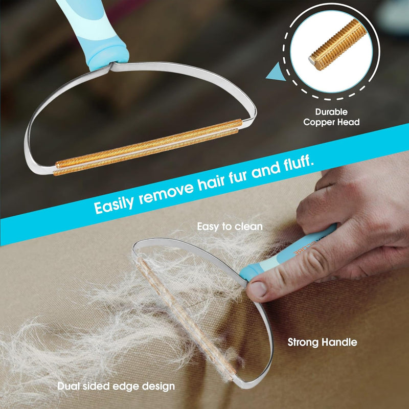Pet Hair rake Bundle, Retractable Cat & Dog Hair Carpet rake Remover | This pet Hair Broom & Carpet Brush for Carpets Rugs Mats Couch & Pet Tower with 2 Hanging Hooks Easy to Every Hair - BeesActive Australia