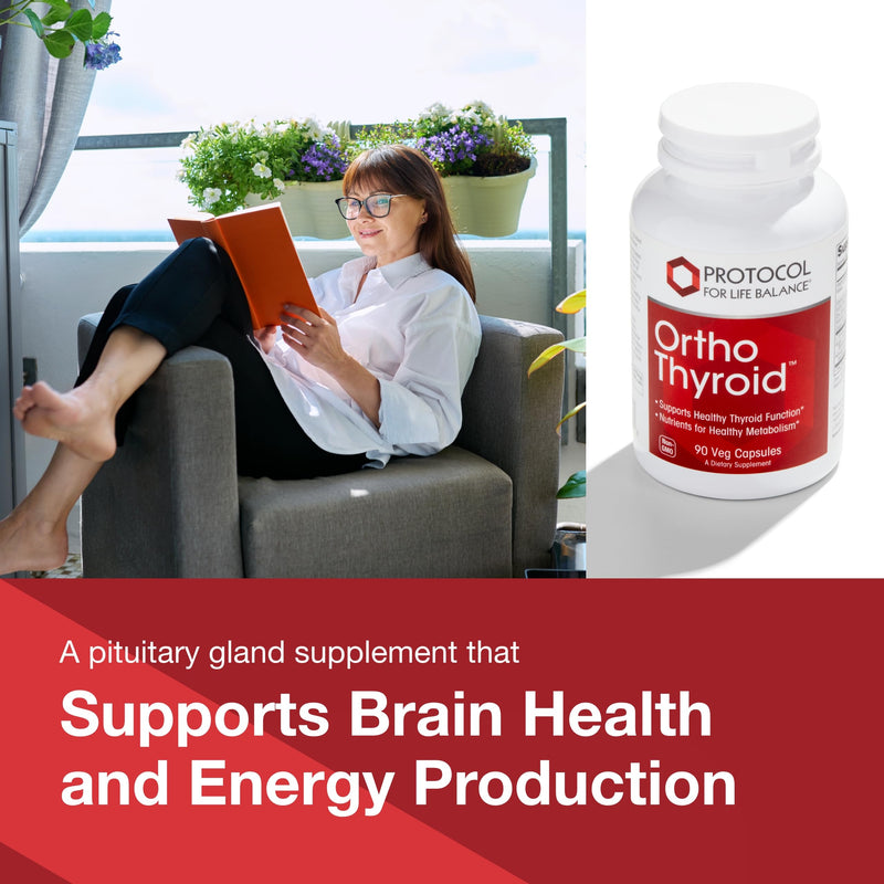 PROTOCOL FOR LIFE BALANCE Ortho Thyroid, with Ashwagandha, 90 Caps | Supports Healthy Thyroid Function*, with Ashwagandha, Zinc, and Selenium, Non-GMO and Kosher