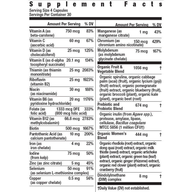 Rainbow Light Certified Womens Multivitamin, Multivitamin Supplement, 120 Caps (Pack May Vary) Certified Women's 120 Count (Pack of 1)