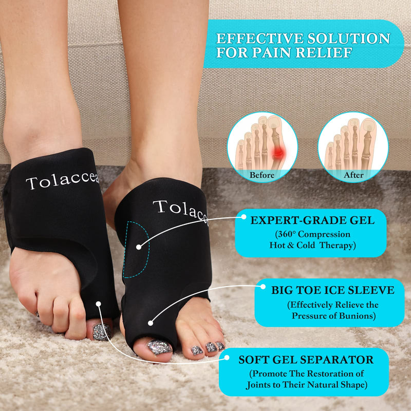 Foot Ice Packs Big Toe for Pain Relief, Flexible Cold Pack for Bunion Relief, Reusable Gel Ice Pack for Hot and Cold Therapies, Ice Pack for Swelling, Sprained, Bruises, Post-Surgery Recovery - BeesActive Australia