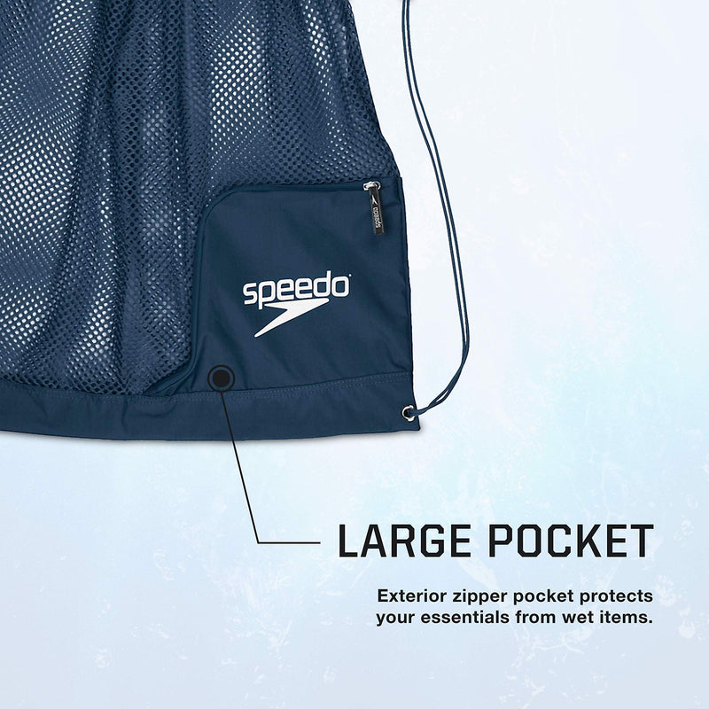Speedo Drawstring Ventilator Mesh Equipment Bag Blue Grotto - BeesActive Australia