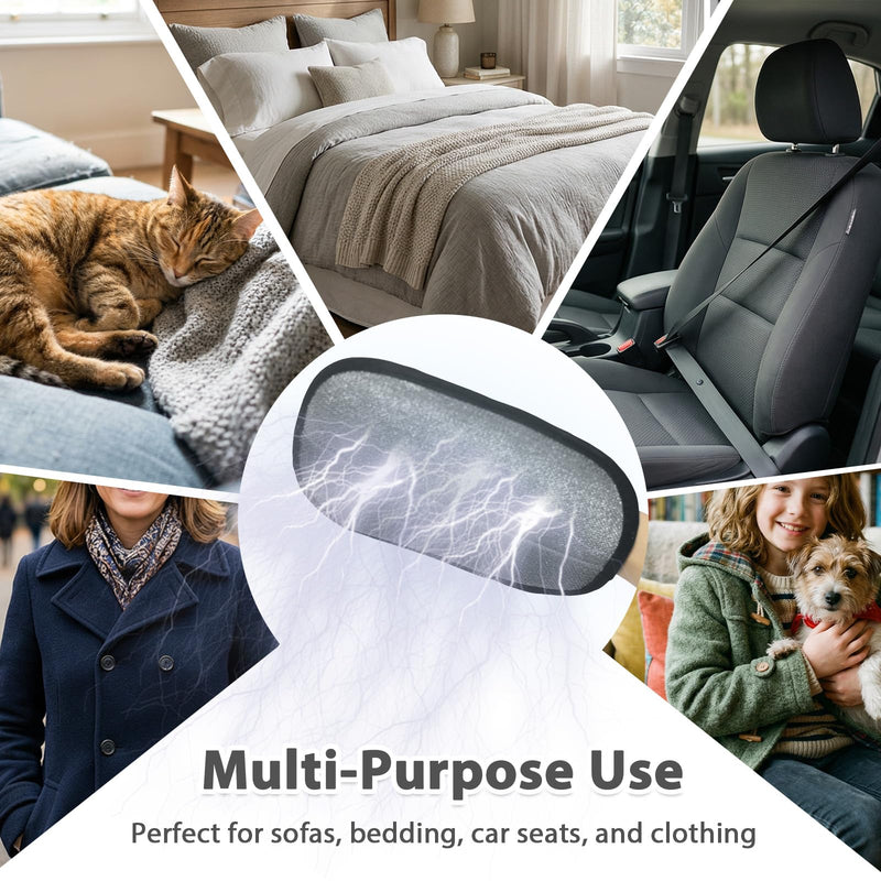 Adhiper No Flap Ear Wraps Muffs for Dogs – Noise Cancelling Ear Covers for Bath, Drying, Swim & Anxiety Relief + Bonus Pet Hair Removal Glove for Laundry, Couch, Carpet (Gray/Medium) Medium