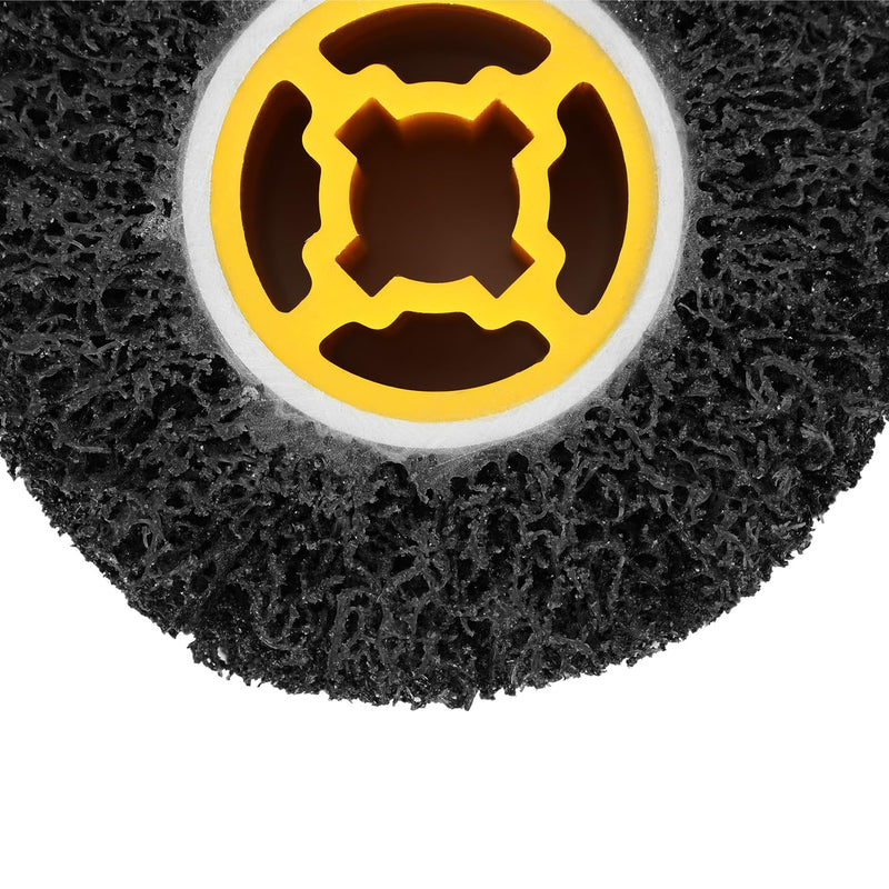 QWORK 4.5 x 4 Inch, 40 Grit Abrasive Wheel & 3/4 Inch Wire Polishing Drum, Versatile Paint