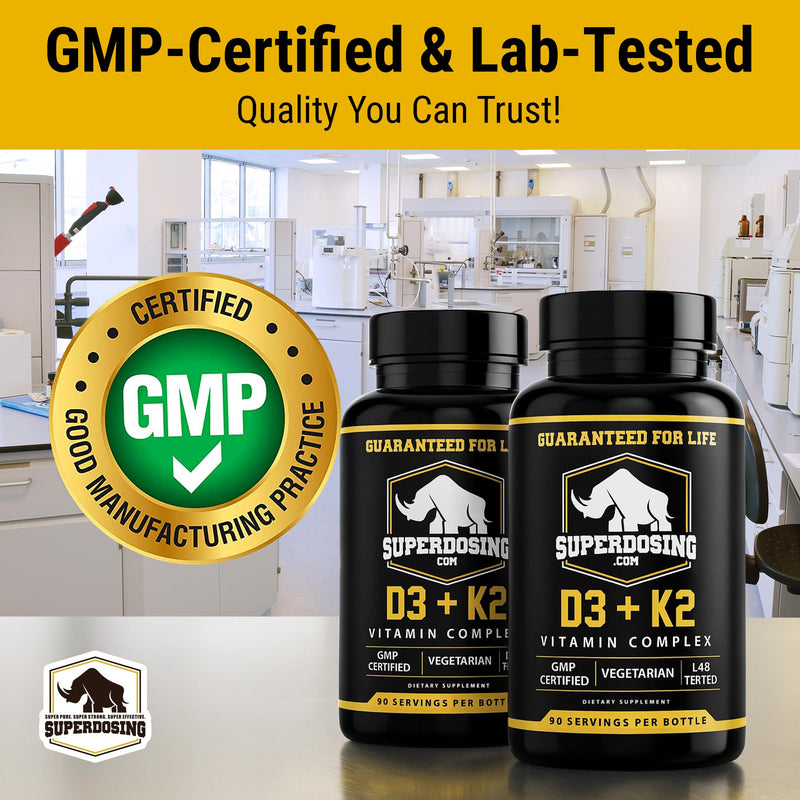 Best Value, Max Strength 10,000 iu Vitamin D3 and 1500 mcg Vitamin K2 Supplements 3 Bottle Pack. D3K2 Vitamins And Supplements For The Health. D3-K2 MK4 Capsules, Best K2D3 Vitamin for Immune System