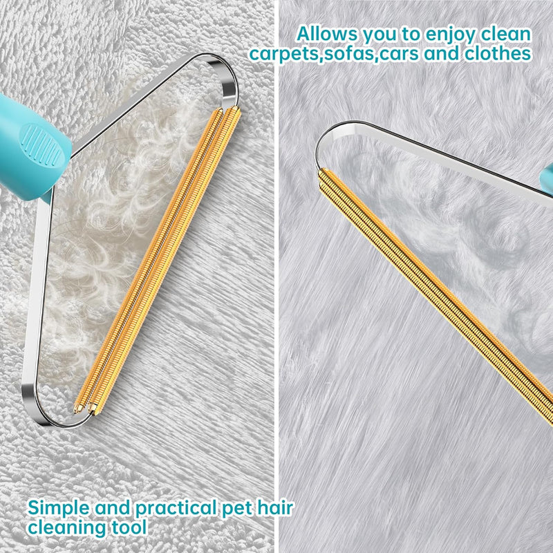 Pet Hair Remover,Deep Cleaning Dog Cat Hair Remover,Pet Hair Removal Tool,Fur Removal Tool,Portable Carpet Scraper Rake,Carpet Rake for Carpet,Car Mat,Couch,Pet Bed,Furniture,Rug(2Pcs) - BeesActive Australia