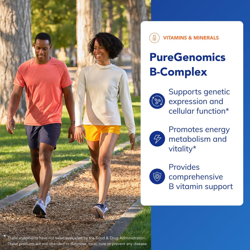 Pure Encapsulations PureGenomics B-Complex, 120 Capsules | Broad Spectrum B Vitamin Support for Genetic Expression, Cellular Function, Hormone Production and Energy Metabolism*