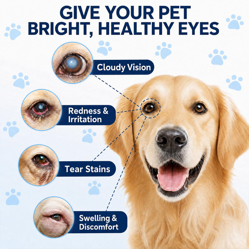 Dog Eye Drops for Dogs and Cats - Cataract Eye Drops with Lanosterol Formula, Pet Eye Wash for Cloudy Itchy Watery Goopy Eyes, Tear Stain Care, Infection Support, Pink Care, All Ages, 2 Pack 2 x 10ml