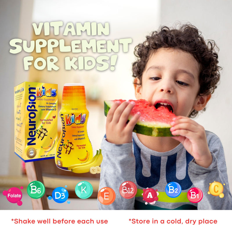 Neurobion Kids B Complex Liquid - Powerful Healthy Multivitamin for Children - 8.5 fl oz