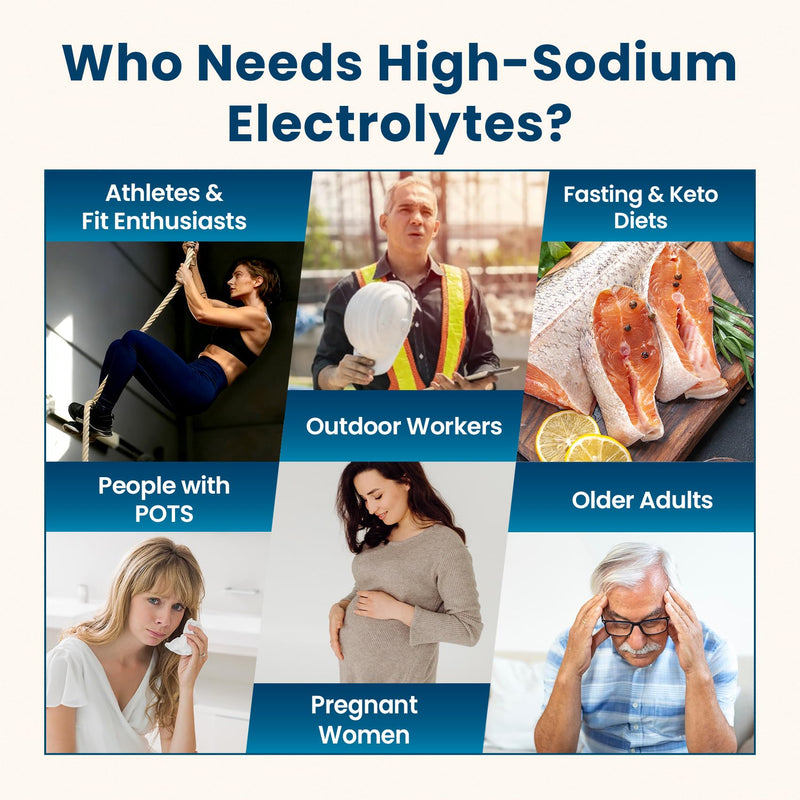 Venture Pal High Sodium Sugar Free Electrolytes Powder Packet, 16 Sticks | Hydration Packets with Vitamin, Sodium & Potassium, Zero Calories, Vegan, Keto & Paleo Friendly Electrolyte Drink Mix 0.21 Ounce (Pack of 16) V1-Variety Salt