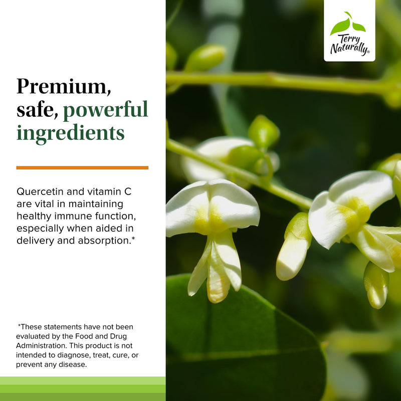 Terry Naturally Quercetin + Vitamin C Extra Strength - Immune - 60 Count | Immune Function and Histamine Response Support. 60 capsules.