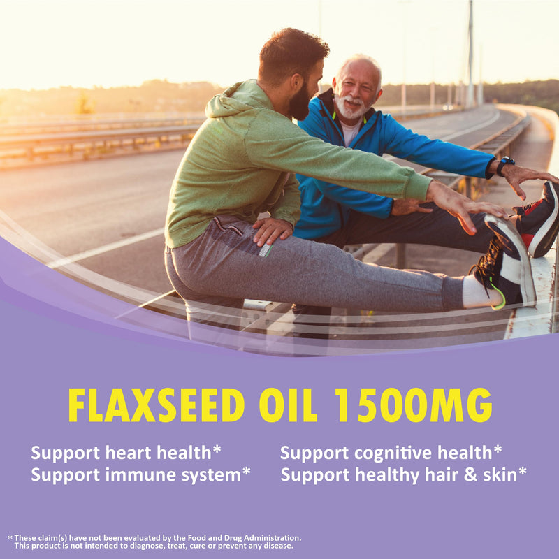 Lovita Vegan Flaxseed Oil 1500mg with 900mg ALA Omega-3 6 9, Cold-Pressed Flax Seed Supplement, Support Heart, Brain, Joint & Skin Health, Non-GMO & Gluten Free, 180 Softgels 180 Count (Pack of 1) Standard Packaging