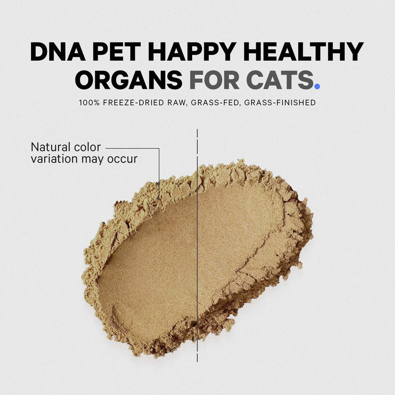 Happy Healthy Organs & Glands Supplement For Cats, Freeze-Dried Raw Bovine Liver Grass-Fed Bone Marrow Heart Kidney Pancreas, Bovine Thymus Iron Multi Organ Powder, Joints Cat Vitamins 1.48 oz - PawsPlanet Australia