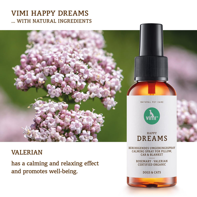 animaux vimi - Happy Dreams I Basket and Environment Spray for Dogs and Cats I Supports Calming and Well-Being with Rosemary and Valerian - PawsPlanet Australia