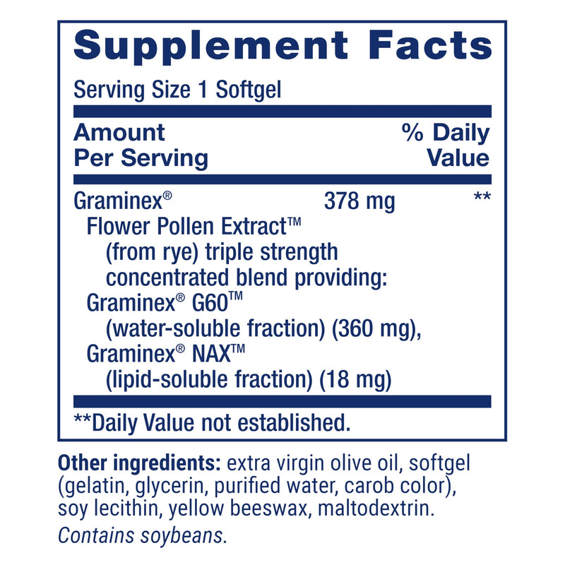 Life Extension Triple Strength ProstaPollen, 30 Softgels | Supports Prostate Health & Function, Flower Pollen Extract, Gluten-Free, 1 Daily