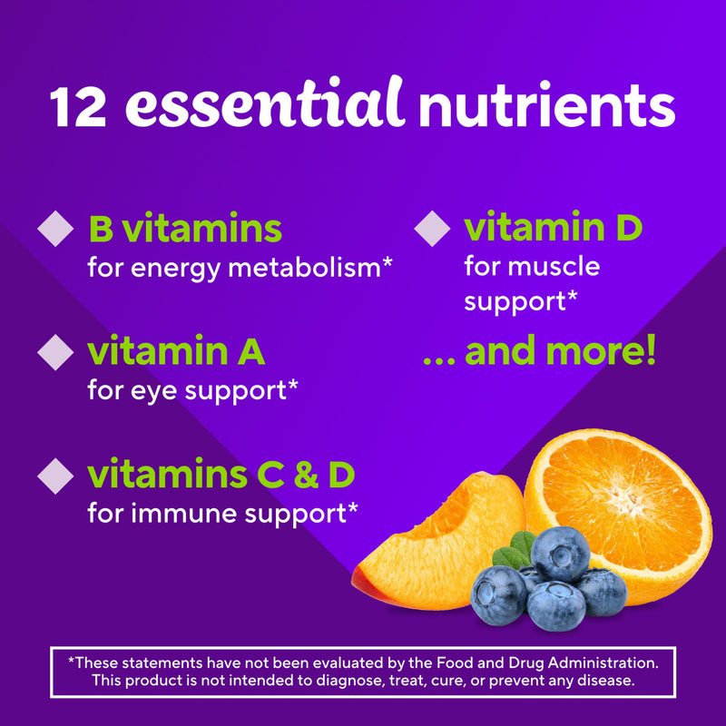 Vitafusion Multivitamin Gummies | 150 Multivites for Adult Men and Women | Vitamins A, C, D, E | Berry, Peach and Orange Flavors | Gluten and Dairy-Free Supplement
