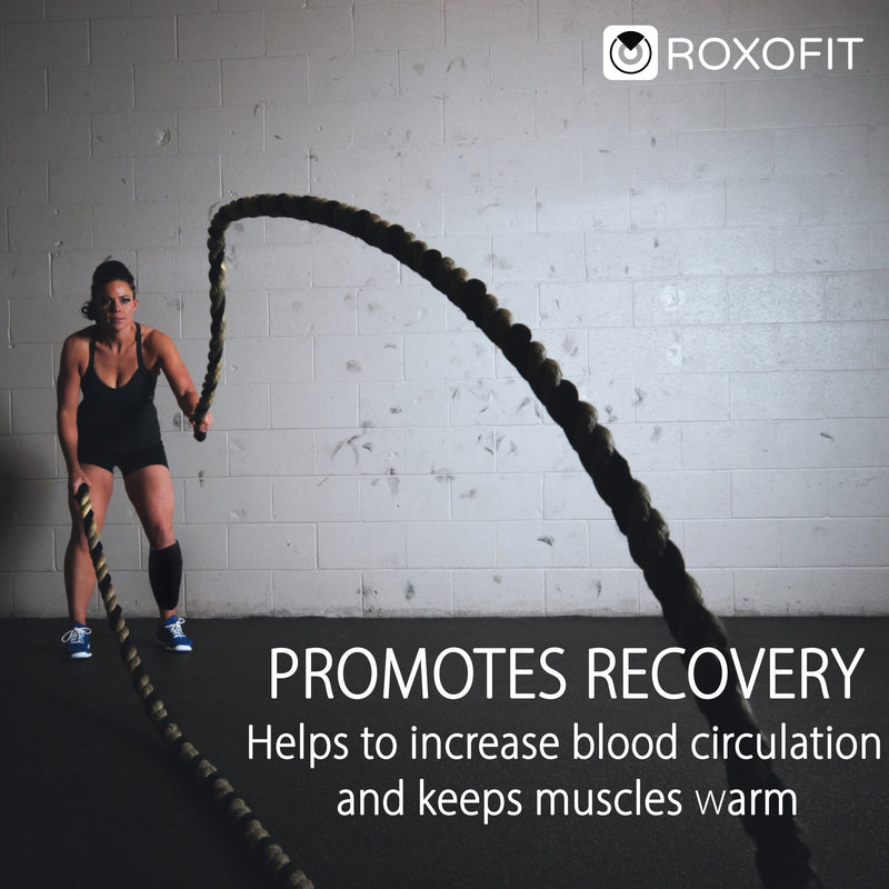ROXOFIT Torn Calf Muscle Brace Strain Wrap for Calf Tear, Shin Splint Pain Relief - Adjustable Tibia Neoprene Support Compression Sleeve for Men and Women - BeesActive Australia
