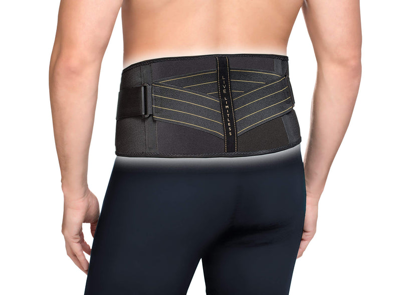 Copper Fit Pro Back Support, Black with Copper Trim, Large/X-Large, Unisex Waist Size 39”-50” (CFBACK) Large/X-Large Unisex Waist Size 39”-50” 1