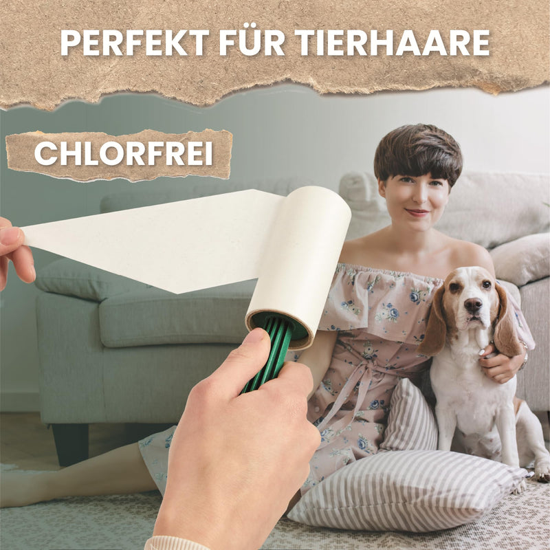 Today - Lint roller 4 rolls with 1 dispenser + lid, 95% recycled material - 24 layers of lint roller animal hair Easy-Peel. Suitable for hair, dust and clothing 4 Rotoli + Manico + Coperchio - BeesActive Australia