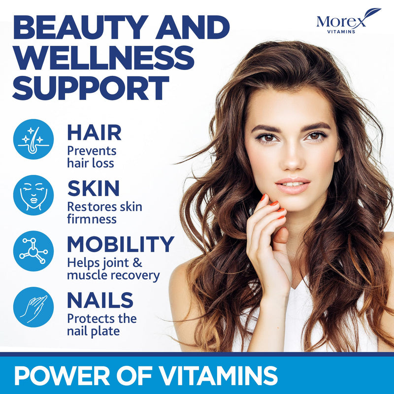 Biotin Collagen Keratin Gummies - Hair Growth Support for Women, Men, 60pcs | Supports Thicker, Fuller-Looking Hair, Stronger-Looking Nails & Healthy Skin - 5,000mcg Biotin with Collagen, Keratin Biotin Gummies