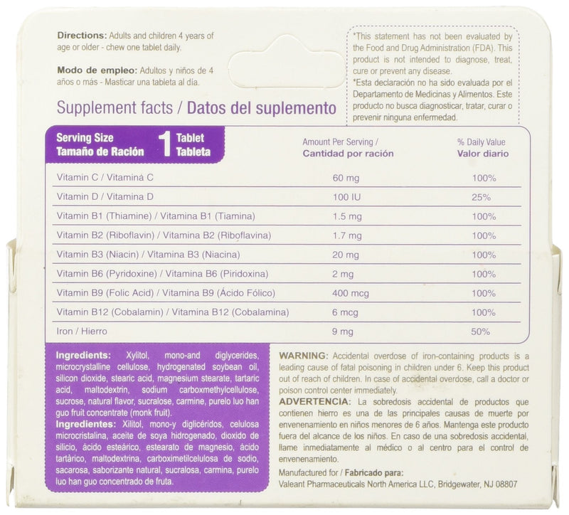 Bedoyecta Kids Multivitamin and Supplement, 50 Chewable Tablets