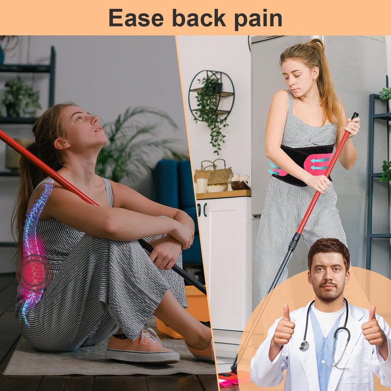 2.0 Version Lower Back Brace for Pain Relief, Back Brace for women Lifting at Work, Back Brace for Herniated Disc and Sciatica, Back Support Belt for Women (Red,S/M Fits 26"-32"Belly Waist) Red Small/Medium (Pack of 1) - BeesActive Australia