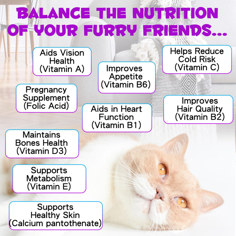 15-in-1 Cat Multivitamin Drops, Vitamins and Supplements for Cats - Liquid multivitamins for cats support immune health, hip and joint health - BeesActive Australia