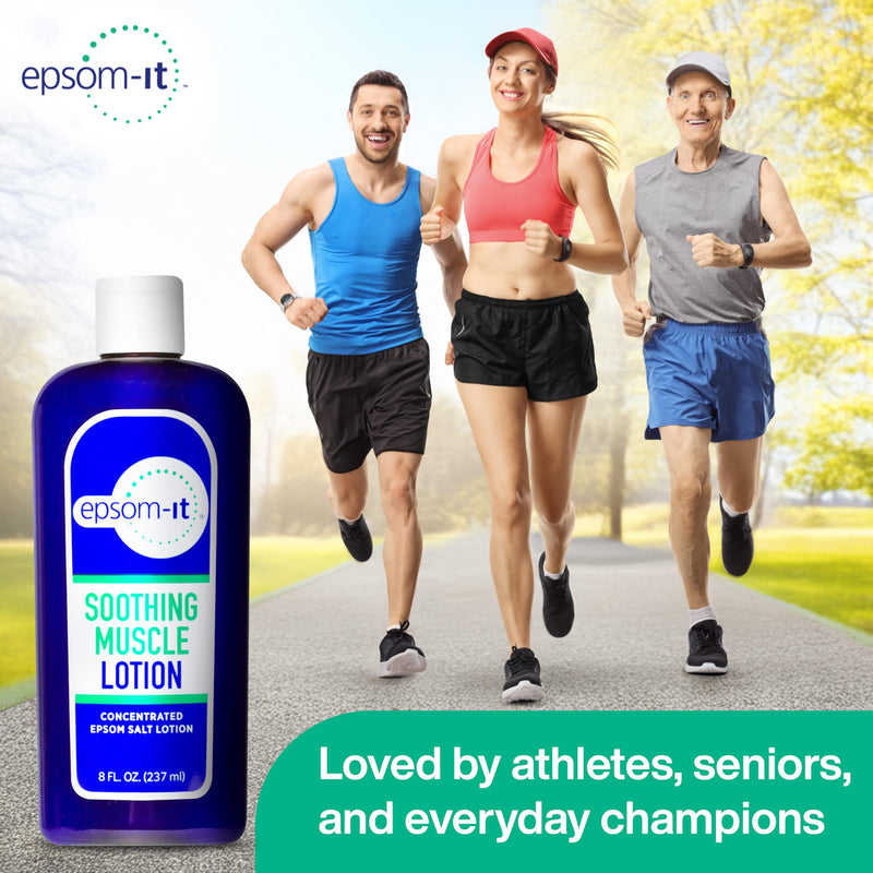Epsom-It Soothing Muscle Magnesium Lotion – Epsom Salt Topical Cream with Arnica and Magnesium Sulfate - Designed for Muscle Stiffness, Leg Cramps, Feet, Knees and Achy Feet - 8.0 oz 8 Fl Oz (Pack of 1) - BeesActive Australia