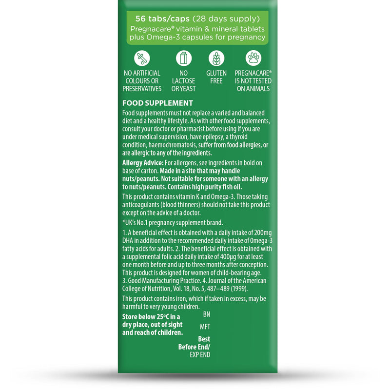 Vitabiotics - Pregnacare - Plus Omega-3-56 Tablets