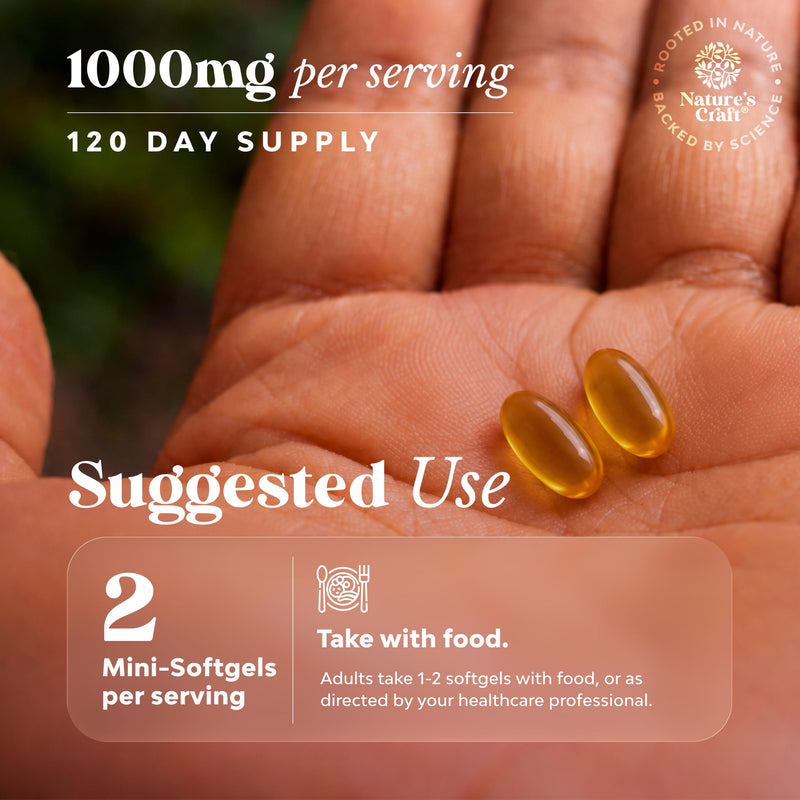 Cod Liver Oil Capsules, Omega 3 Fish Oil, 120-Day Supply, 240 Mini Softgels | 1,000 mg per 2-softgel serving with 240 mg total omega-3s, EPA & DHA, vitamins A & D3, from wild-caught Icelandic cod 240 count (Pack of 1)