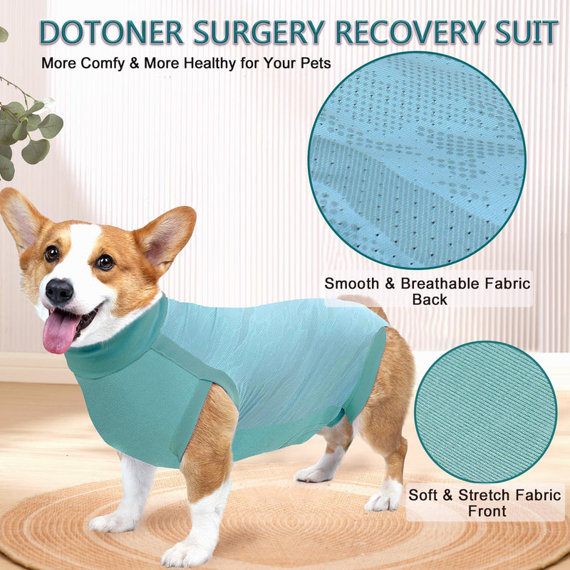 Dotoner dog bodysuit after surgery, castration wound protection suits for dogs, dog bodysuit after castration male dog, breathable bodysuit for dogs after surgery cat bodysuit, leak protection dog, anti-wound licking surgery bodysuit dog XL turquoise - BeesActive Australia