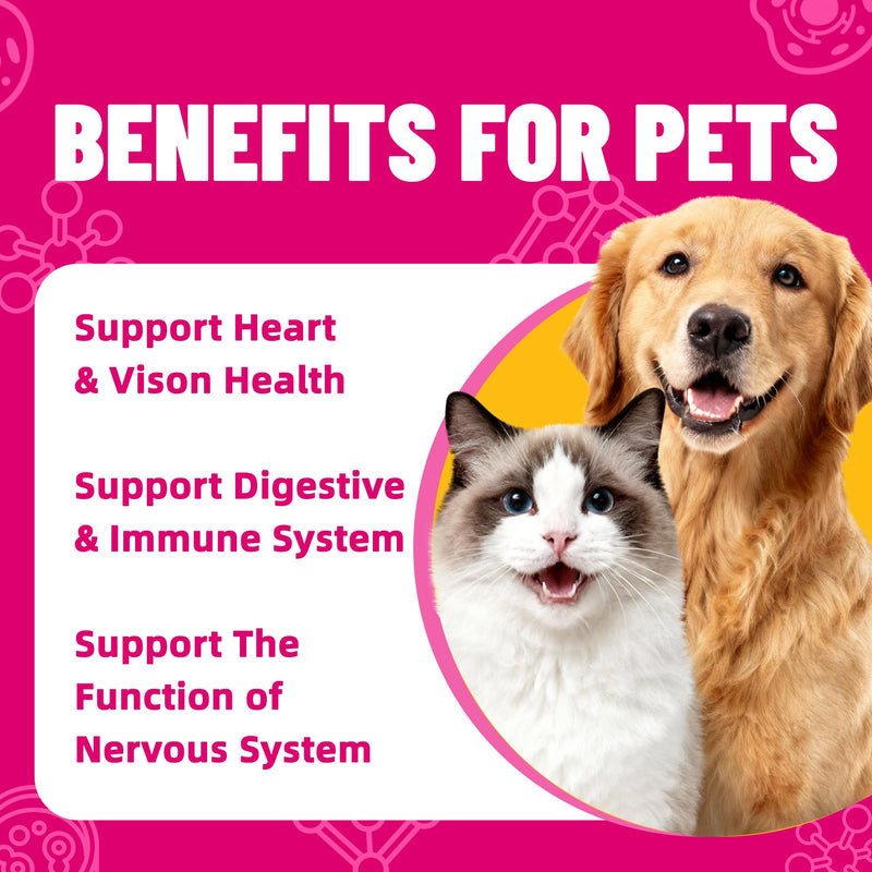 Just Try 7OZ Taurine Powder - Cat & Dog Heart Supplement with Taurine & CoQ10 - Support Heart, Vision and Immune System health