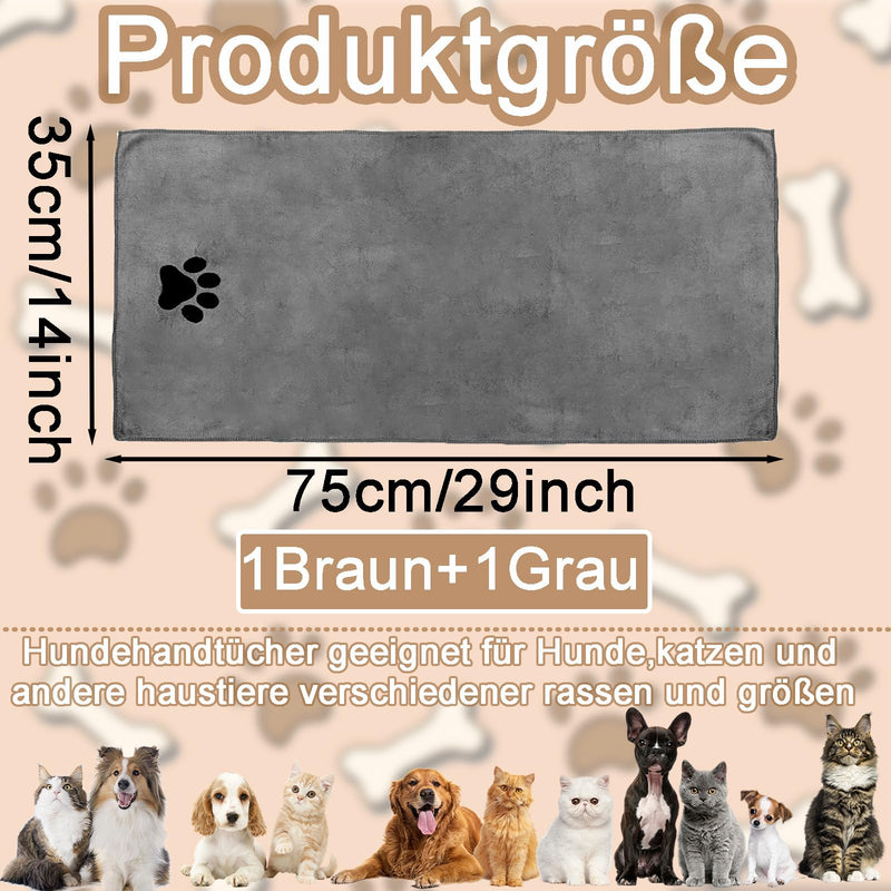 KVGBNT Dog towel, puppy accessories, pack of 2 dog towels, extra absorbent dog towel, quick-drying pet microfibre towels for dogs and cats, quick-drying, machine washable - BeesActive Australia