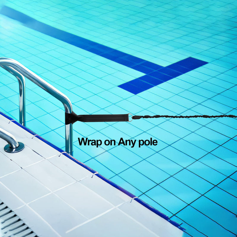 Hikeen Swimming Training Belt - 4M Tether for Swim in Place, Stationary Harness, Aquatic Resistance Belt swimming belts