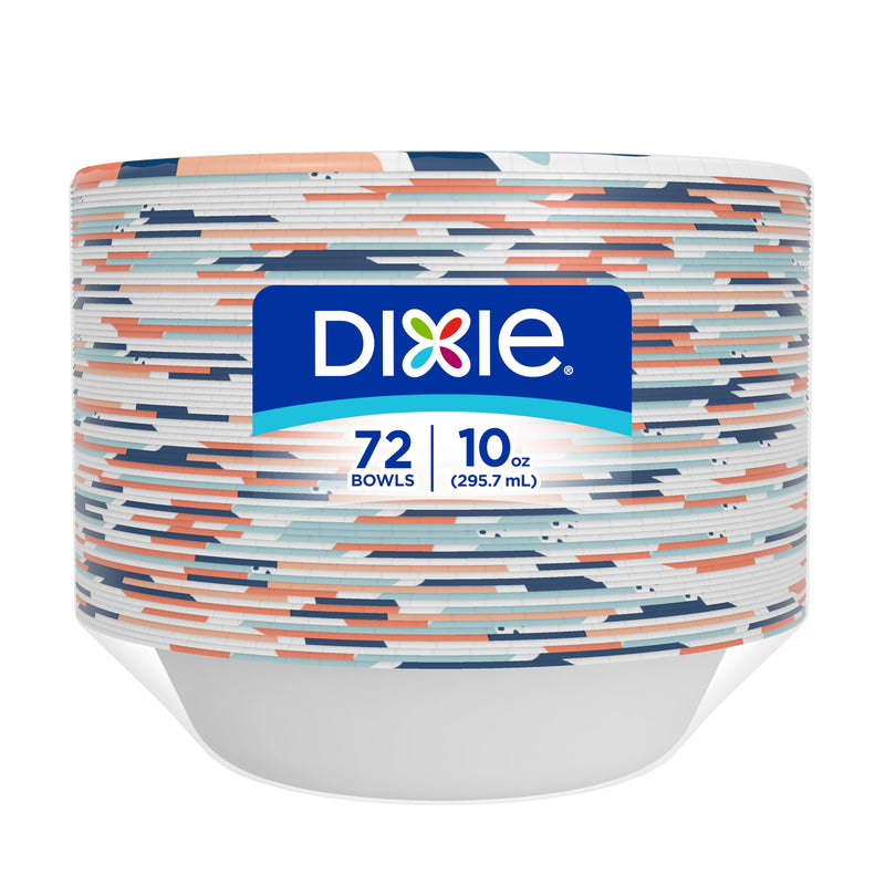 Dixie Small Paper Bowls, 10 Oz, 72 Count, Microwave-Safe, Soak-Proof, Disposable Bowls Great For Snacks, Dessert, And Light Lunch Meals Large - BeesActive Australia