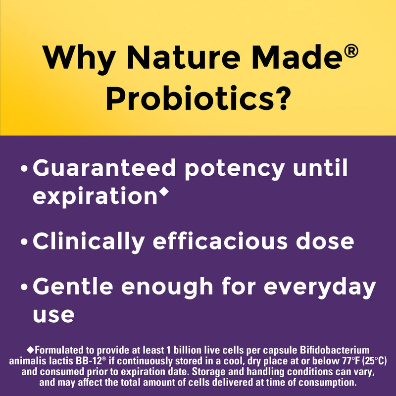 Nature Made Probiotics for Women and Men, Probiotic Capsules 1 Billion CFU from Live Cultures for Immune & Digestive Support, 30 Capsules, 30 Day Supply,(Pack of 2) 30 Count (Pack of 2)