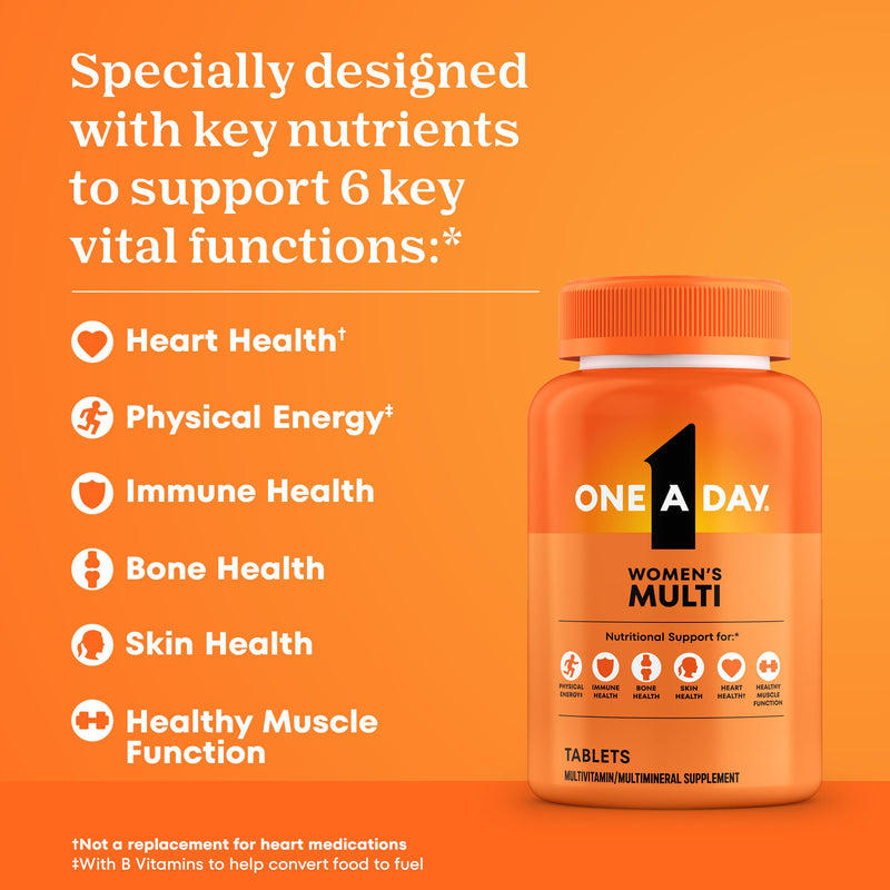 One A Day Multivitamin for Women- Daily Vitamins for Woman with Biotin, Calcium, Folic Acid, Iron & Zinc, Complete Women‚Äôs Vitamins, 200 Ct (Packaging May Vary) Women's 200ct