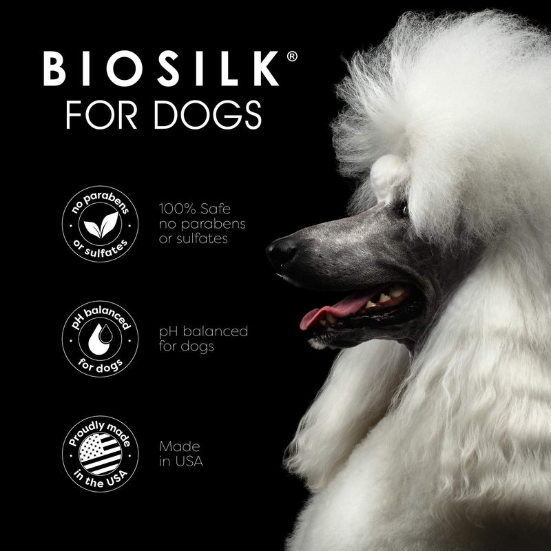 BioSilk for Dogs Silk Therapy Shampoo with Natural Coconut Oil | Coconut Dog Shampoo, Sulfate and Paraben Free Natural Shampoo for Dogs, 12 Fl Oz Made in The USA,Beige 12 Fl Oz (Pack of 1) - PawsPlanet Australia