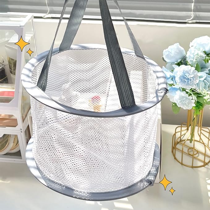Clothes Drying Net Laundry Net Indoor Makeup Brush Drying Hanging Net for Sponge Eggs Foldable Mesh Net Small Capacity Windproof Folding Breathable - BeesActive Australia
