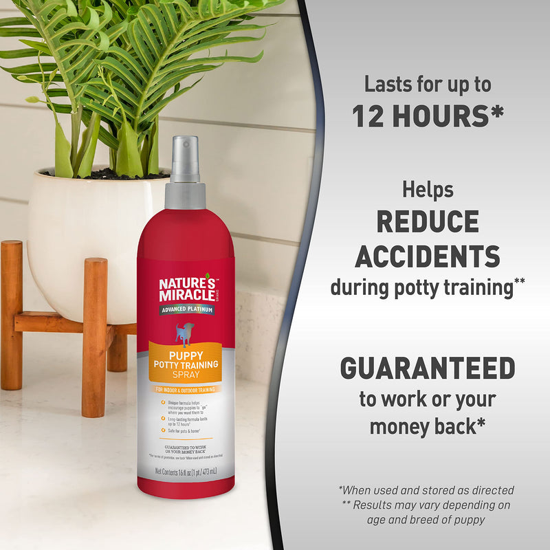 Nature's Miracle Advanced Platinum Puppy Potty Training Spray 16 Oz, Dog Training Aid New -16 oz - BeesActive Australia