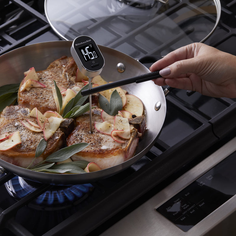KitchenAid KQ904 Digital Instant Read Kitchen and Food Thermometer, Temperature Range: -40F to 482F, Black