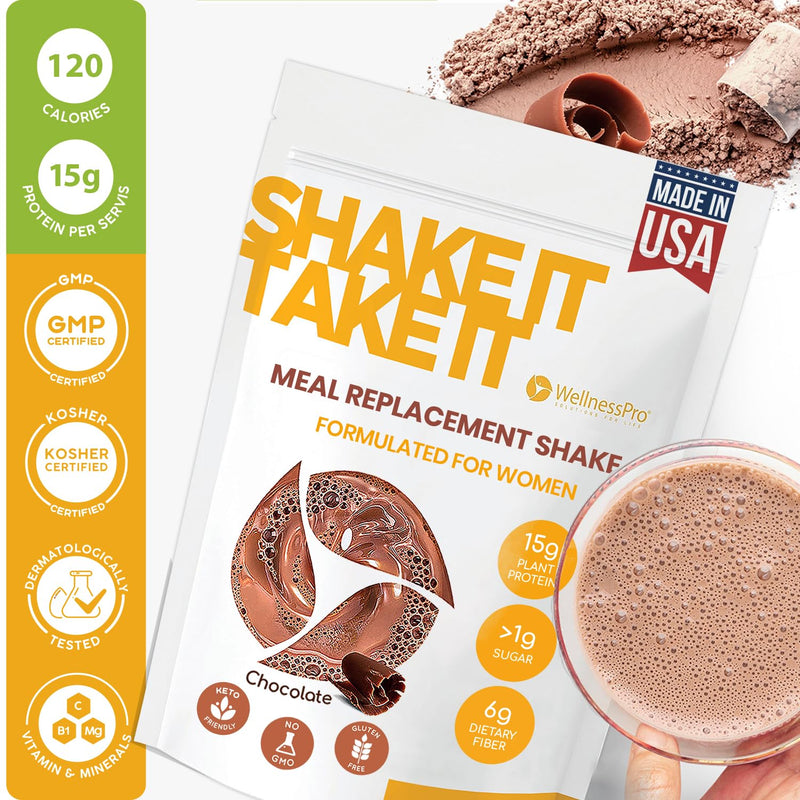 Meal Replacement Shake for Women with Chocolate Flavor, Keto Friendly, Kosher Protein Powder, Probiotics for Easy Digestion, Made in USA, 16,9 Oz - BeesActive Australia