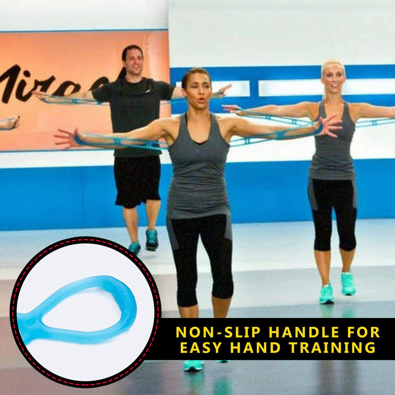Walk at Home Workout Bands 7 Ring Adjustable Resistance Bands for Working Out Home Workout Walking Exercise Workout Bands Fitness Program Exercise Bands Stretch Bands for Recovery Blue - BeesActive Australia