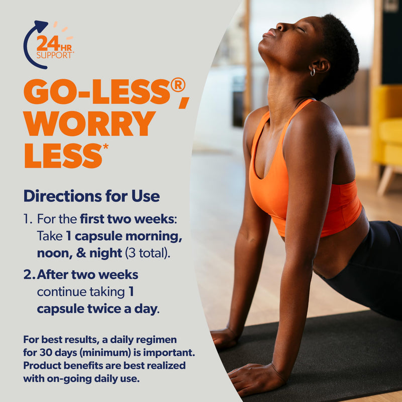 AZO Bladder Control with Go-Less Daily Supplement | Helps Reduce Occasional Urgency* | Helps reduce occasional leakage due to laughing, sneezing and exercise | 54 Count Capsules 54 Count (Pack of 1)