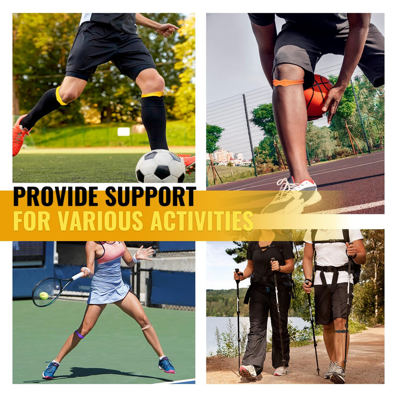 Fit Geno Knee Strap Patella Support: Knee Band for Patellar Tendon Pain Relief - Knee Brace for Tendonitis Jumpers Running Sports Basketball Men Women 2 Packs (Black) Black - BeesActive Australia