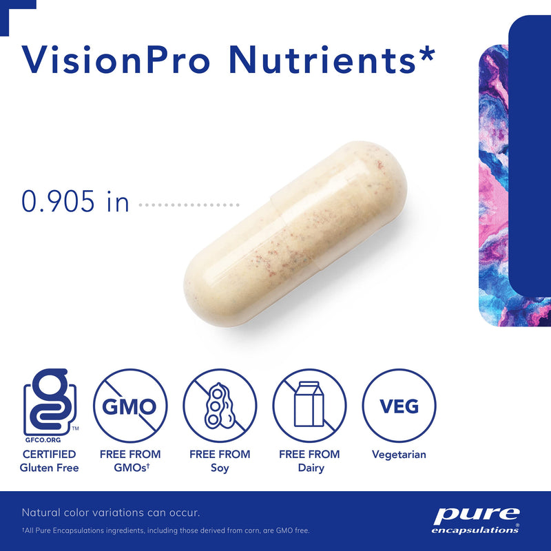 Pure Encapsulations VisionPro Nutrients | Hypoallergenic Multivitamin/Mineral Complex for Maintaining Healthy Vision | 90 Capsules 90 Count (Pack of 1) - BeesActive Australia